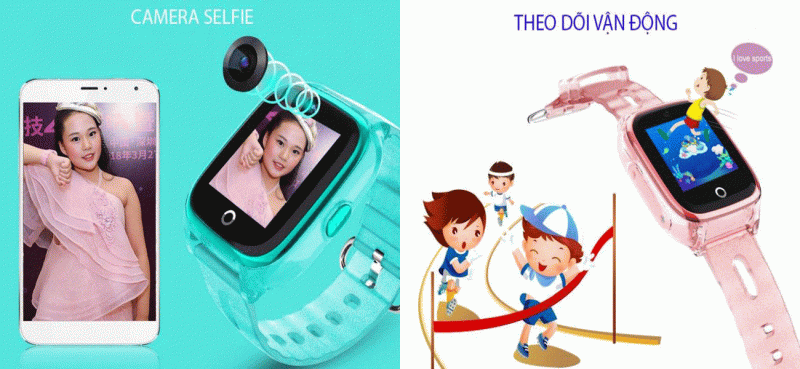 Hỗ trợ Camera selfie, theo dõi vận động của trẻ Hỗ trợ Camera selfie, theo dõi vận động của trẻ