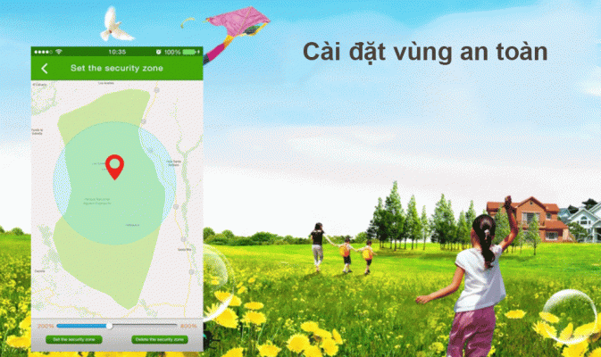 Cài đặt vùng an toàn trên đồng hồ định vị GPS Wonlex EW200S Cài đặt vùng an toàn trên đồng hồ định vị GPS Wonlex EW200S