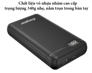 Pin dự phòng Energizer 20000 mAh UE20003CBK