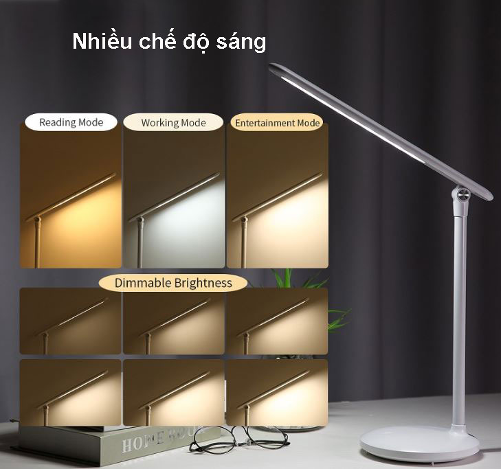 Đèn bàn làm việc Led E200 nhiều chế độ chiếu sáng